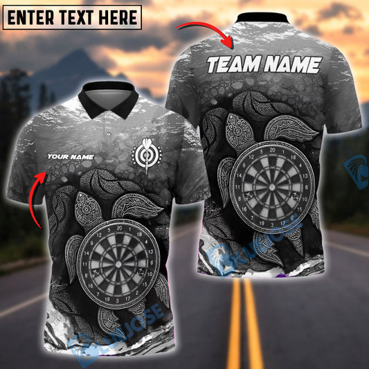 BlueJose Darts Ocean Turtle Target Customized Name, Team Name 3D Shirt (4 Colors)