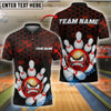 BlueJose Bowling And Pins Angry Rollers Customized Name, Team Name 3D Shirt (4 Colors)