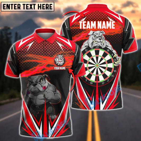 BlueJose Darts Bulldog Lightning Customized Name, Team Name 3D Shirt (4 Colors)