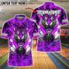 BlueJose Bowling Electric Tiger Customized Name, Team Name 3D Shirt (4 Colors)