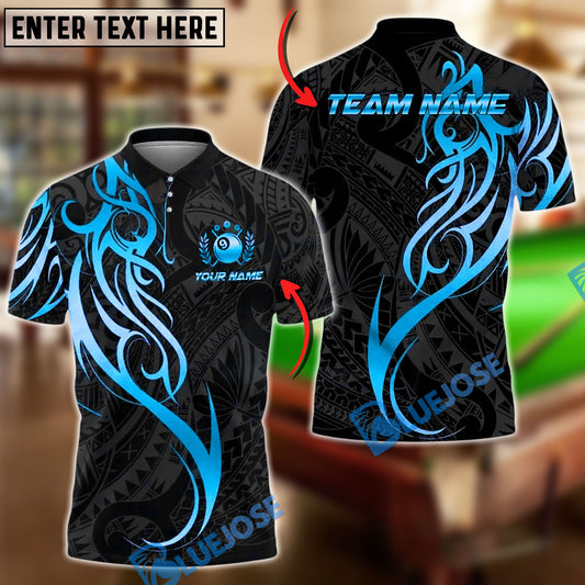 BlueJose Billiards 9 Ball Golden Tribal Crown Personalized Name, Team Name Unisex Shirt (4 Colors)