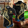 BlueJose Billiards 9 Ball Golden Tribal Crown Personalized Name, Team Name Unisex Shirt (4 Colors)