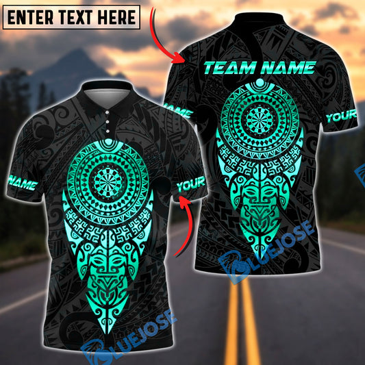 BlueJose Darts Sport Aztec Gold Target Mandala Personalized Name, Team Name Unisex Shirt (4 Colors)