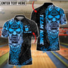 BlueJose Bowling And Pins Sport Skull Warrior Tribal Customized Name, Team Name 3D Shirt (4 Colors)