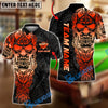 BlueJose Billiards 8 Ball Sport Skull Warrior Tribal Personalized Name, Team Name Unisex Shirt (4 Colors)