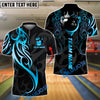 BlueJose Bowling And Pins Sport Royal Crown Ball Tribal Customized Name, Team Name 3D Shirt (4 Colors)