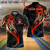 BlueJose Bowling And Pins Sport Golden Tribal Crown Customized Name, Team Name 3D Shirt (4 Colors)