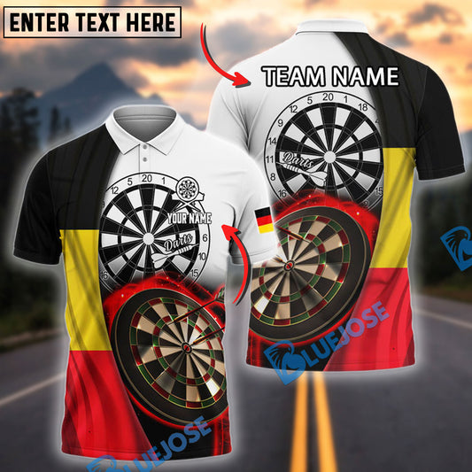 BlueJose Darts Germany Flag Dartboard Style Personalized Name, Team Name Shirt