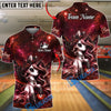 BlueJose Bowling And Pins Cute Unicorn Galaxy Fantasy Customized Name, Team Name 3D Shirt (4 Colors)