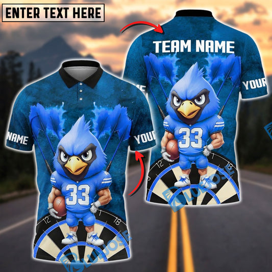 BlueJose Darts Cardinal Warrior Customized Name, Team Name 3D Shirt (4 Colors)