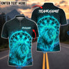 BlueJose Darts Flaming Lion Customized Name, Team Name 3D Shirt (4 Colors)