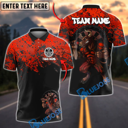 BlueJose Darts Minotaur Fury Customized Name, Team Name 3D Shirt (4 Colors)