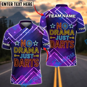 BlueJose Darts No Drama Just Darts Personalized Name, Team Name Shirt