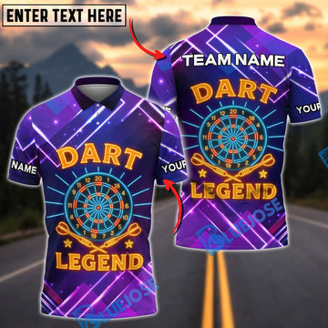 BlueJose Darts Dart Legend Personalized Name, Team Name Shirt