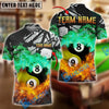 BlueJose Billiards Yin And Yang Ball 89 Double Flame Personalized Name Shirt (4 Colors)