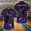 BlueJose Bowling And Pins Dragon Multicolor Options Personalized Name, Team Name 3D Shirt (4 Colors)