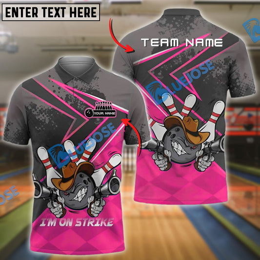 BlueJose Bowling And Pins Bowling Hunter I'm On Strike Customized Name 3D Shirt (4 Colors)