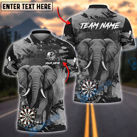 BlueJose Darts Elephant Dartboard Customized Name, Team Name 3D Shirt (4 Colors)