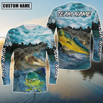 Bluejose Mahi-Mahi Fishing Predator'S Grip Angler Custom Name & Team Name 3D Shirts