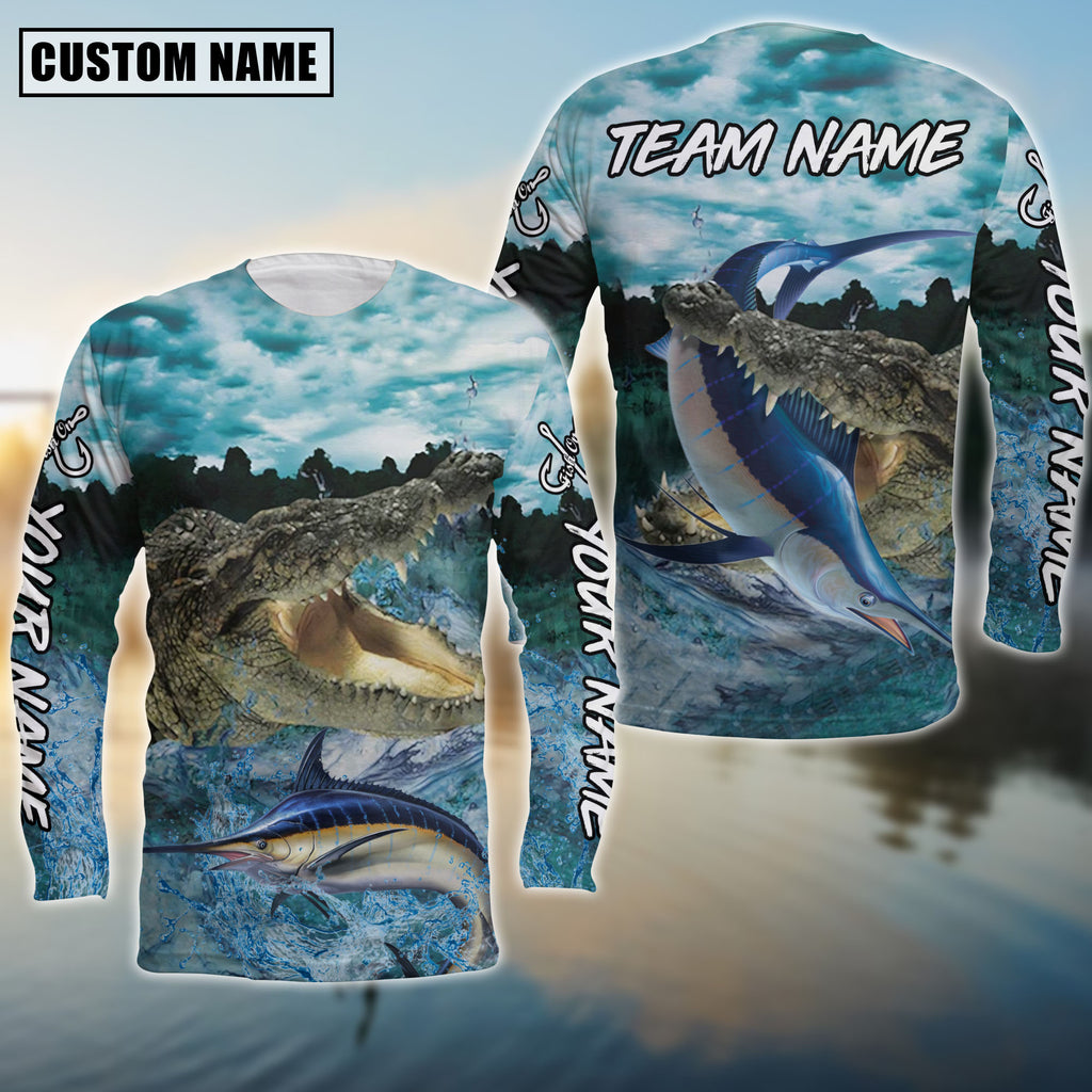 Bluejose Marlin Fishing Predator'S Grip Angler Custom Name &amp; Team Name 3D Shirts