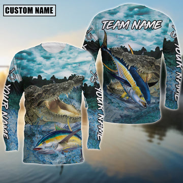 Bluejose Tuna Fishing Predator'S Grip Angler Custom Name & Team Name 3D Shirts