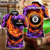 BlueJose Billiards 8 Ball Double Firestorm Personalized Name Shirt (4 Colors)