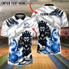 BlueJose Bowling And Pins Fierce Lion Customized Name, Team Name 3D Shirt (4 Colors)