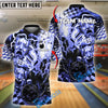 BlueJose Bowling And Pins Electric Theatrical Customized Name, Team Name 3D Shirt (4 Colors)
