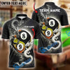 BlueJose Billiards 8 And 9 Ball Black And White Dragon Couple Personalized Shirt