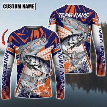 Bluejose Salmon Fishing Ocean Hunter Custom Name & Team Name Shirts