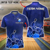 BlueJose Bowling Galaxy Strike Customized Name, Team Name 3D Shirt (4 Colors)