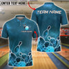BlueJose Bowling Galaxy Strike Customized Name, Team Name 3D Shirt (4 Colors)