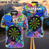 BlueJose Darts Urban Graffiti Dartboard Fire Personalized Name, Team Name Shirt (4 Colors)