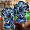 BlueJose Billiards Ball 8 Mystic Storm Dragon Personalized Name Shirt (4 Colors)