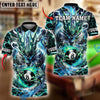 BlueJose Billiards Ball 8 Mystic Storm Dragon Personalized Name Shirt (4 Colors)