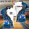 BlueJose Bowling & Pins Flame Motion Leopard Skin Design Customized Name, Team Name 3D Shirt (6 Colors)