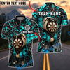 BlueJose Darts Cool Dartboard Character Jacket Customized Name, Team Name 3D Shirt (4 Colors)