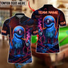 BlueJose Billiards 8 Ball Neon Monster Smoke Personalized Name, Team Name Unisex Shirt (4 Colors)