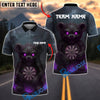 BlueJose Darts Evil Teddy Bear with Dartboard Customized Name, Team Name 3D Shirt (4 Colors)
