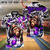BlueJose Bowling And Pins Monkey Graffiti Customized Name, Team Name 3D Shirt (4 Colors)