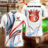 BlueJose Billiards Ball 8 White Gold Crown Personalized Name Shirt (4 Colors)