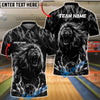 BlueJose Bowling And Pins Flame Lightning Lion Customized Name, Team Name 3D Shirt (6 Colors)