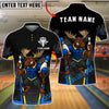 BlueJose Bowling And Pins Moose Warrior Customized Name, Team Name 3D Shirt (4 Colors)
