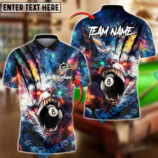 BlueJose Billiards Savage Beast 8-Ball Personalized Name, Team Name Unisex Shirt