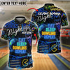 BlueJose Bowling And Pins Eat Sleep Bowl Repeat Neon Style Customized Name 3D Shirt (6 Colors)