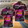 BlueJose Bowling And Pins Eat Sleep Bowl Repeat Neon Style Customized Name 3D Shirt (6 Colors)