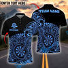 BlueJose Darts Tribal Wave Personalized Name, Team Name Shirt (4 Colors)