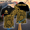 BlueJose Darts Tribal Wave Personalized Name, Team Name Shirt (4 Colors)