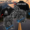 BlueJose Darts Tribal Wave Personalized Name, Team Name Shirt (4 Colors)