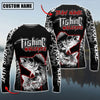 Bluejose Walleye Fishing Aggressive Red Splash Camo Pattern Sport Custom Name & Team Name 3D Shirts